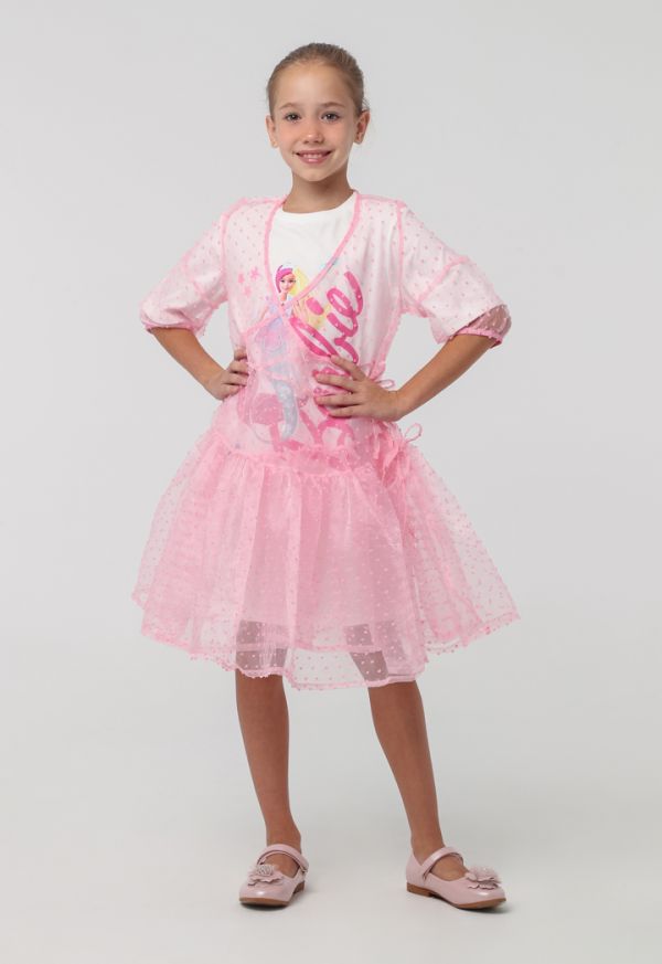 Barbie Mermaid Sequins With Mesh Ruffle Dress Sets -Sale