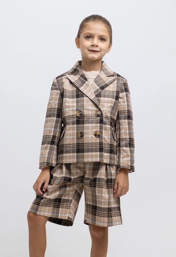 Kids plaid blazer top
