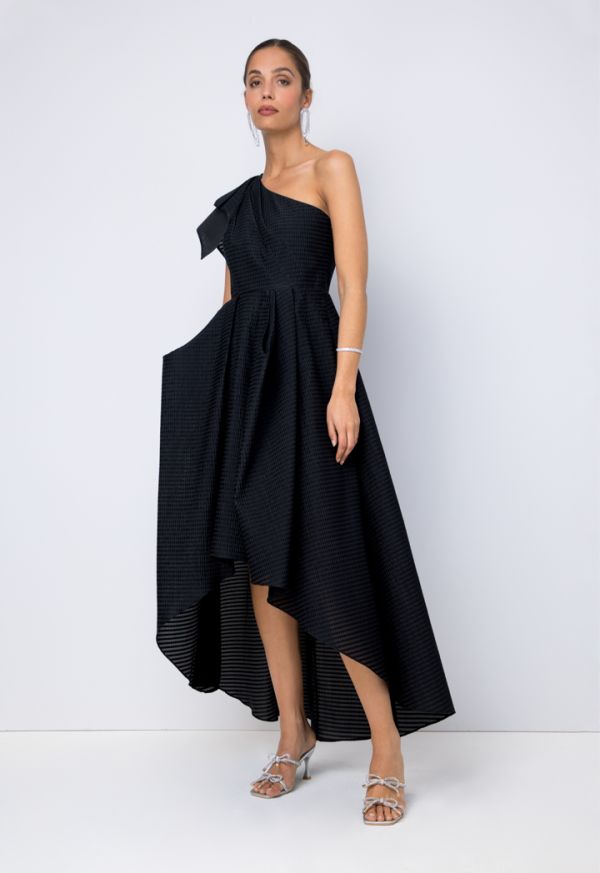 One shoulder sales high low dress