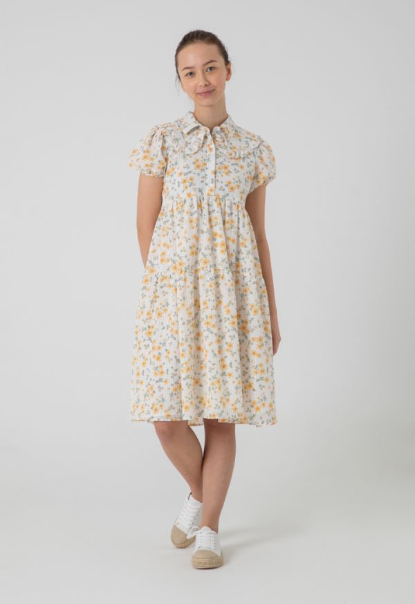 Elasticated Tier Floral Dress