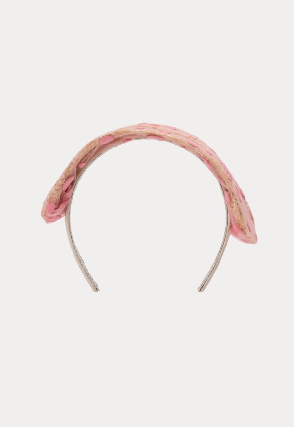 Dotted Straw Wide Hair Band -Sale