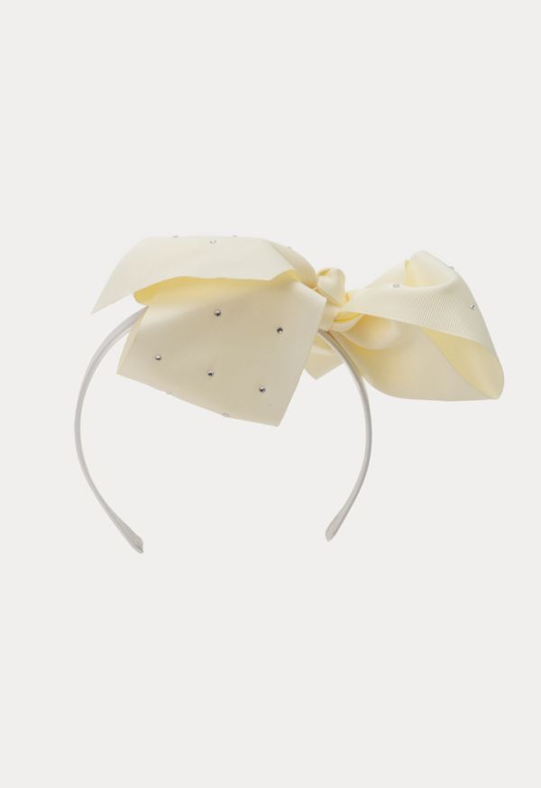 Rhinestones Studded Bow Ribbon Headband -Sale