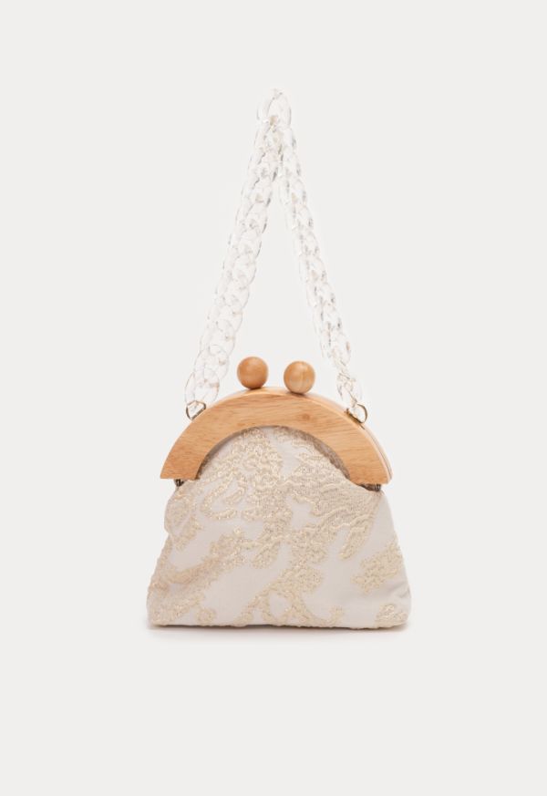 Textured Woven Acrylic Chunky Strap Hand Bag
