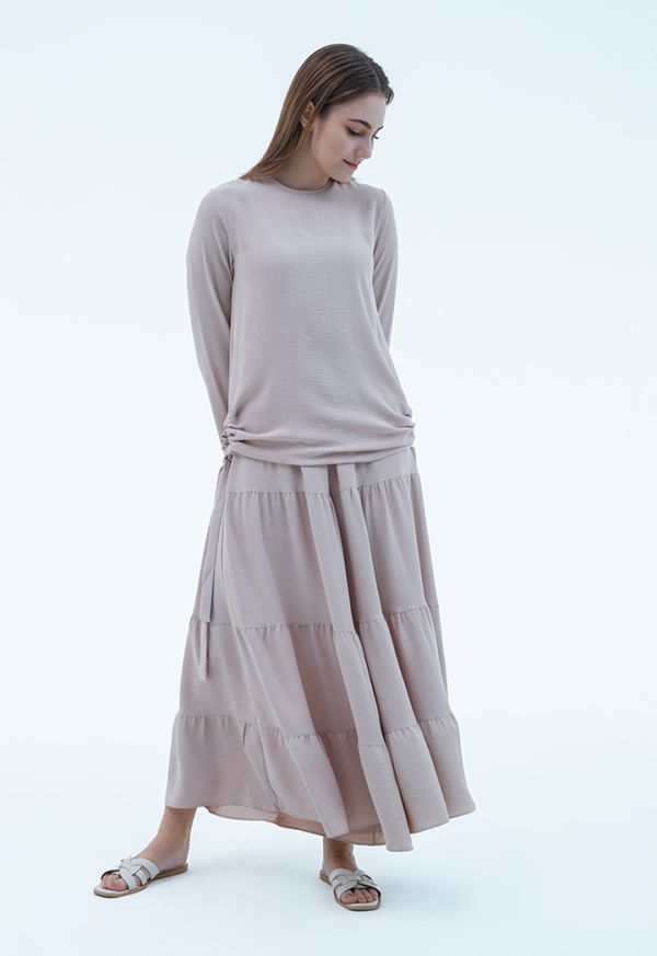 Tiered Solid Flare Trousers -Sale