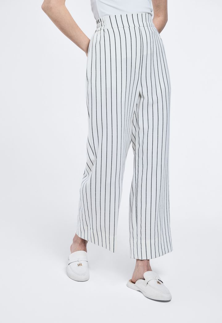 Striped wide leg pants sale
