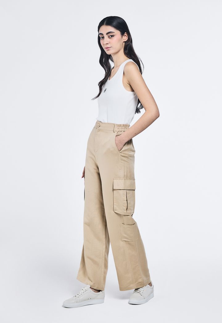 Wide leg cargo trousers 2025