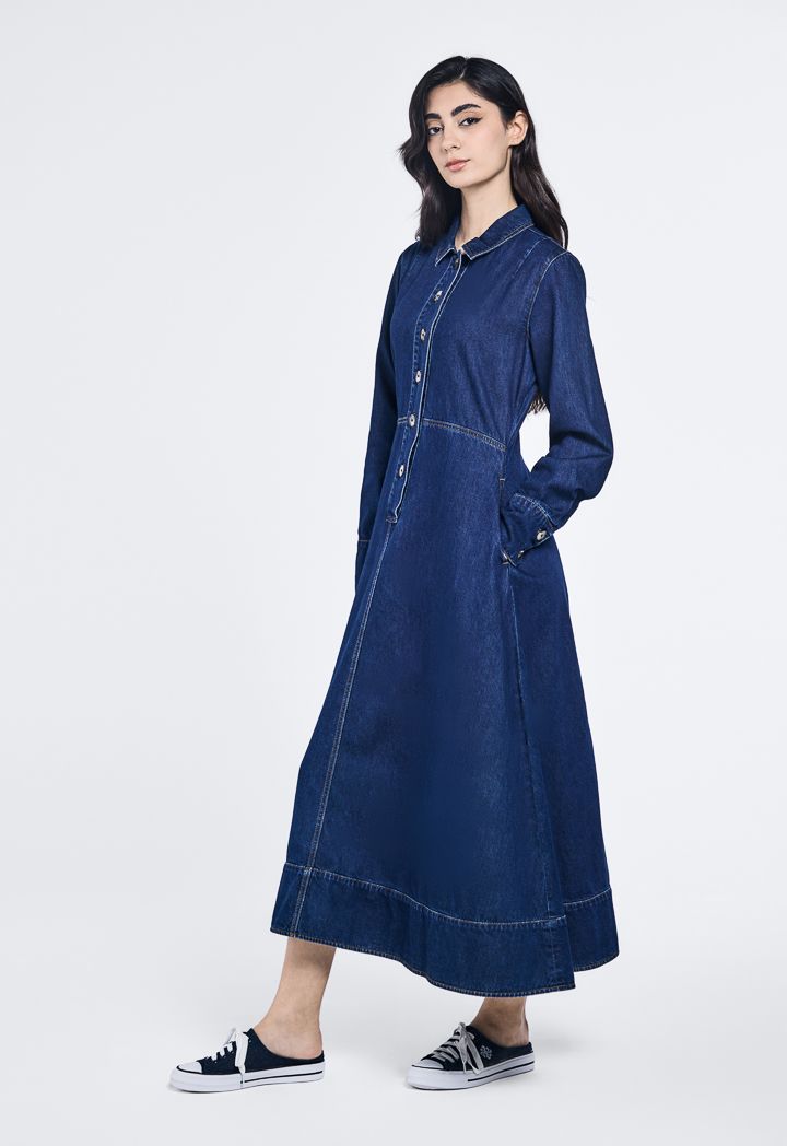 Maxi flared dress cheap