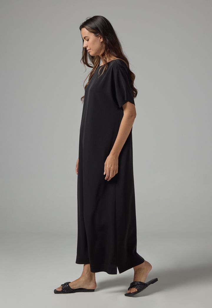 Cap Sleeves Basic Maxi Dress