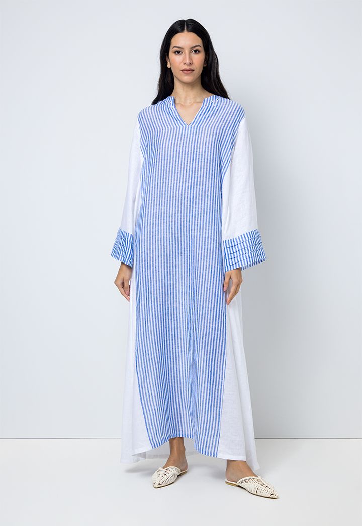 Striped flare dress cheap