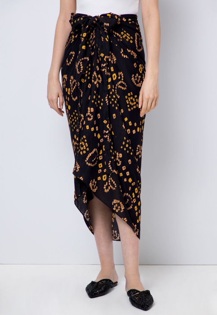 Long wrap maxi skirt top