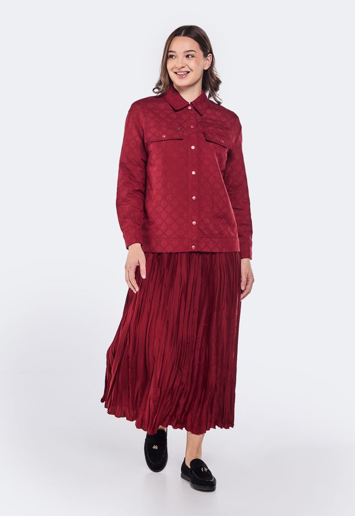 Embroidered quilted jacket clearance