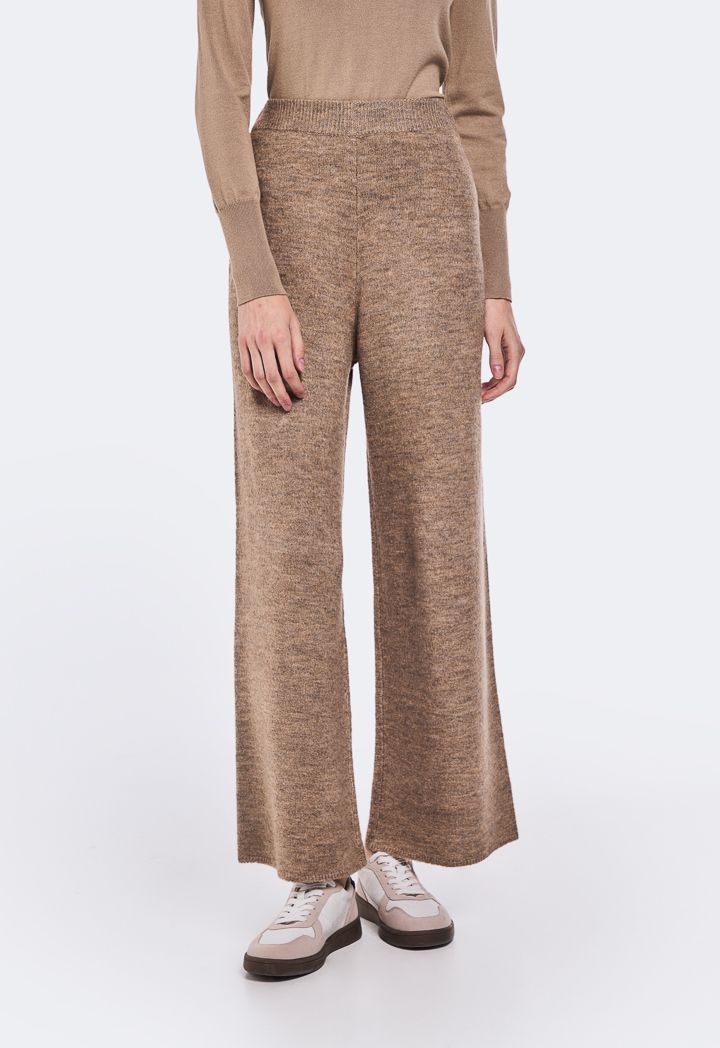Knitted Wide Leg Trousers