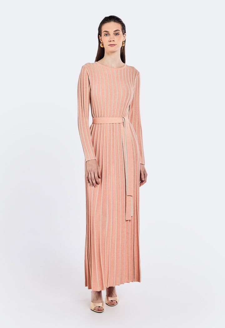 Knitted belted dress shop