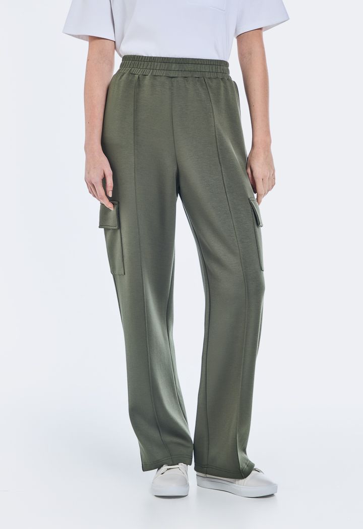 Straight Cut Flap Pockets Joggers