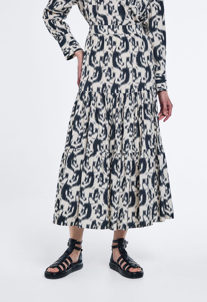 Long tiered maxi skirt deals