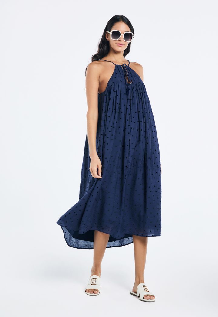 Strappy polka dot dress hot sale