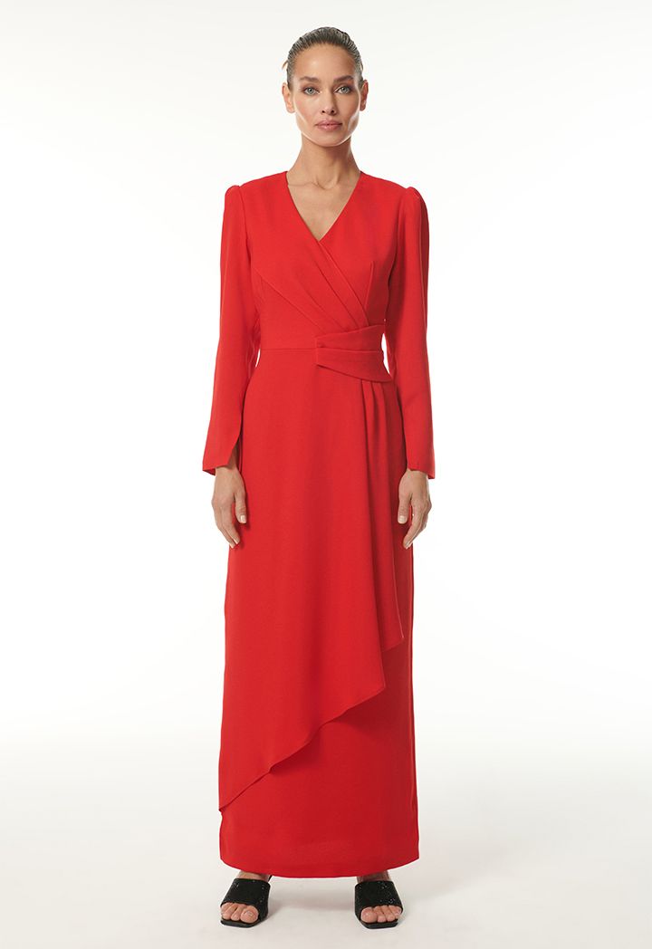 Solid Asymmetrical Classic Maxi Dress Sale
