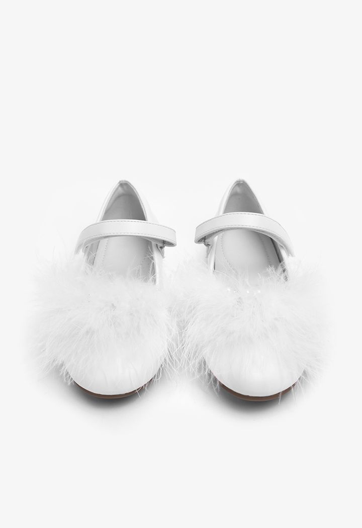 Flat shoes with fur on sale