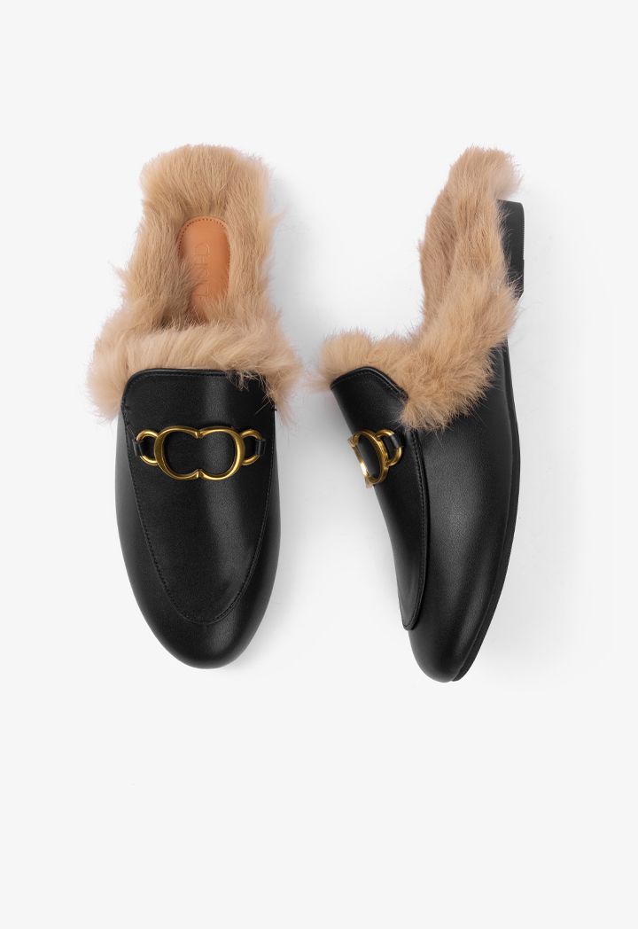 Furry mules hotsell