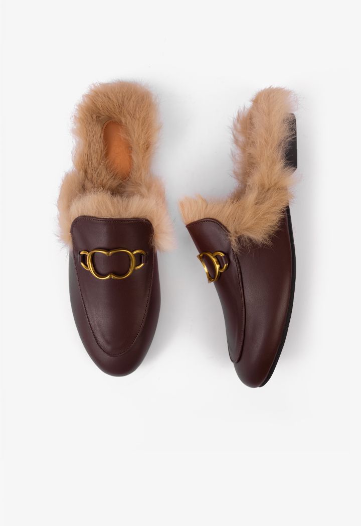 Faux fur mules hotsell