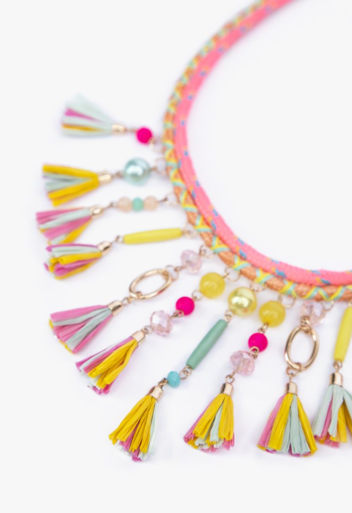 Double strand crystal necklace store