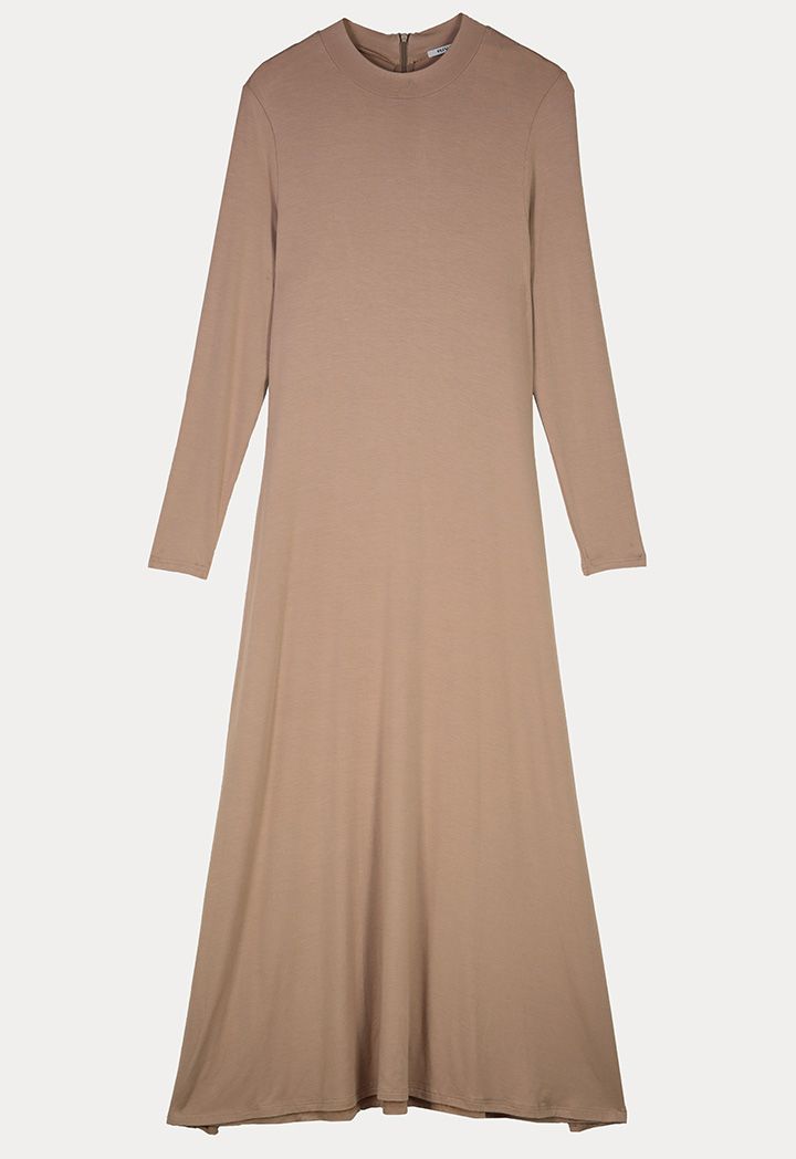 Round neck long dress store