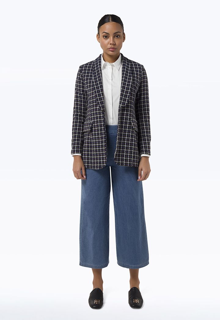 Colorful Classic Knitted Blazer Work Style Sale