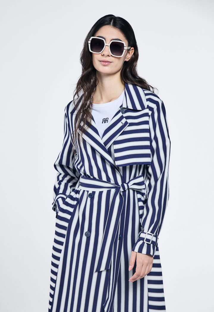Striped trench coat new arrivals