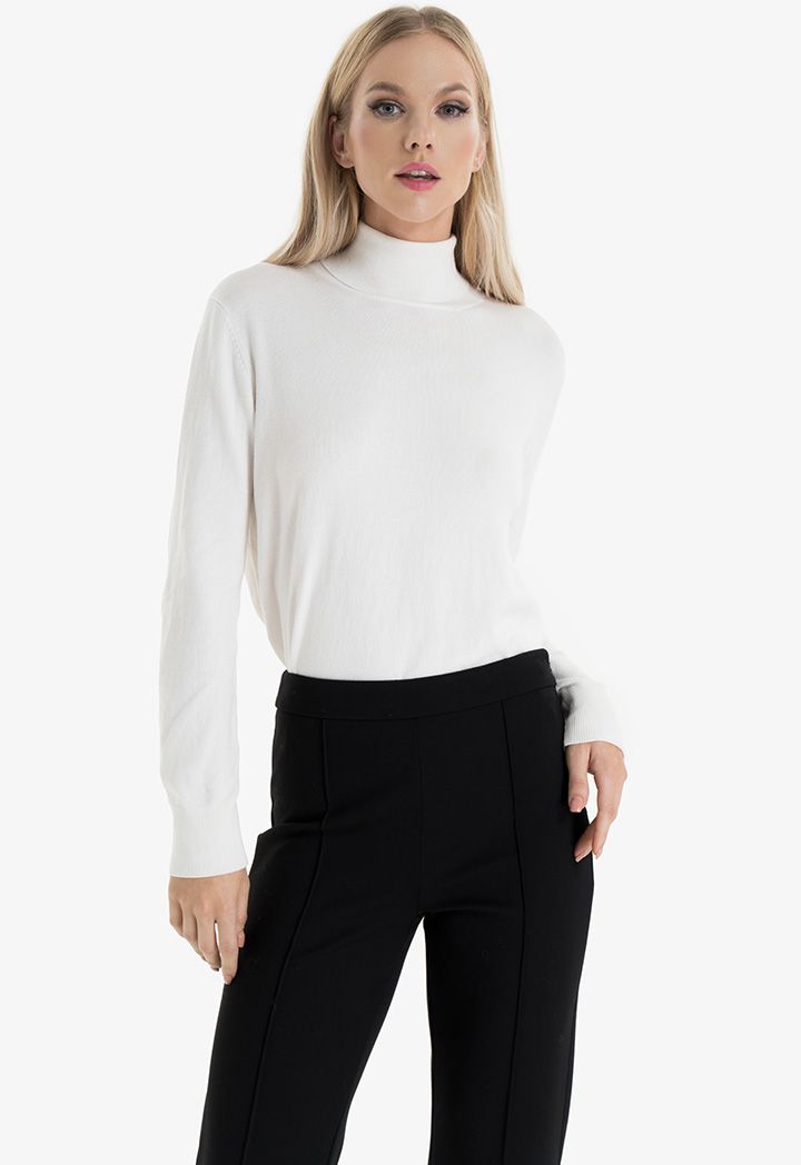 High neck basic top deals