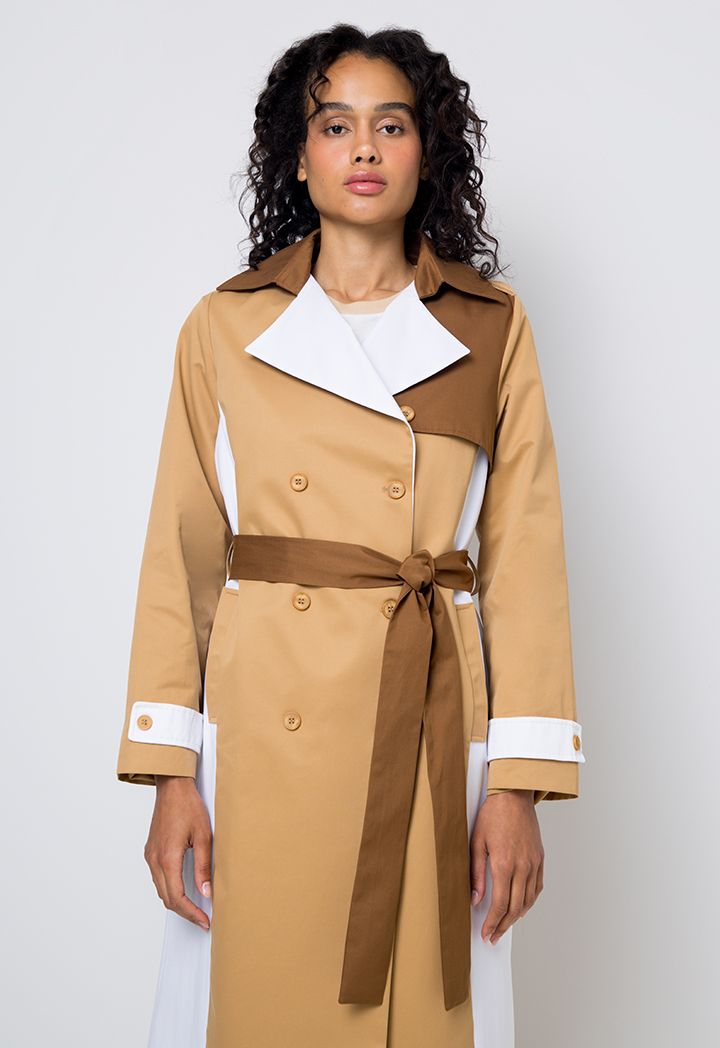 Multi color trench coat deals