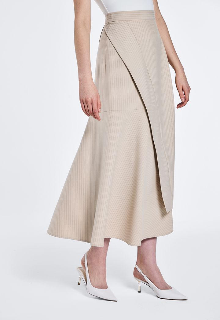 Striped asymmetrical skirt best sale