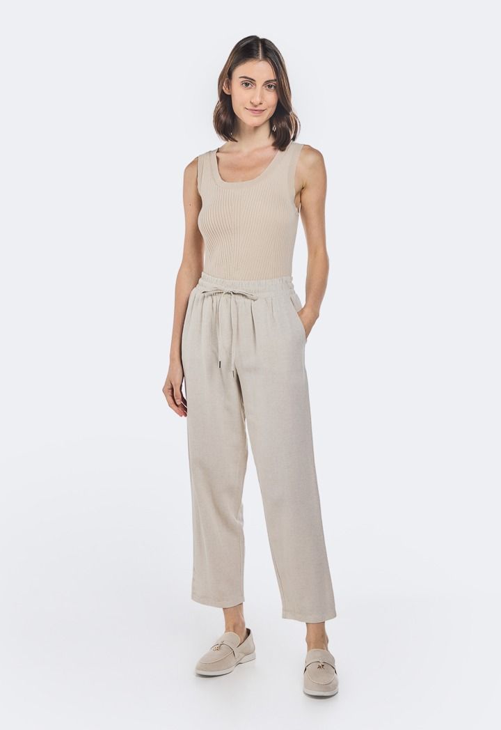Stretch waist trousers ladies cheap