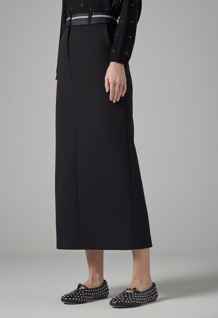 Solid Straight Cut Skirt