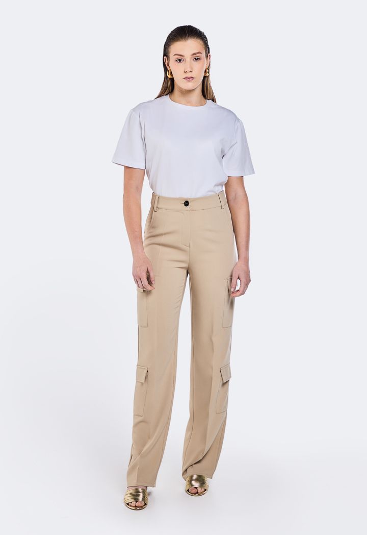 Straight leg cargo trousers hotsell
