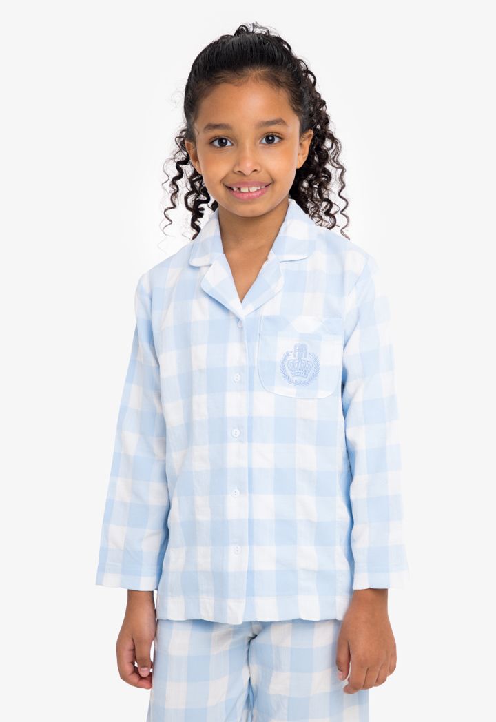 Checkered Long Sleeved Pajama Set