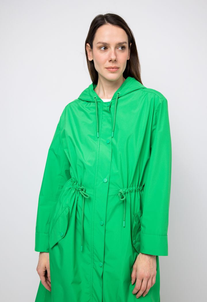 Maxi raincoat with hood discount