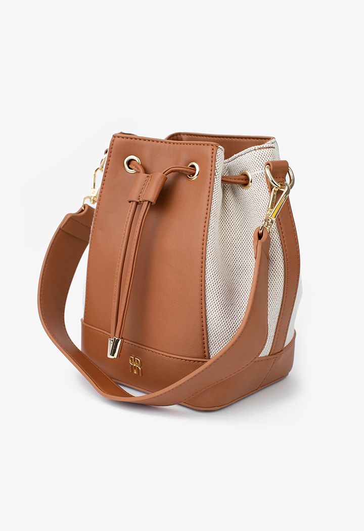 Crossbody drawstring bucket bag clearance