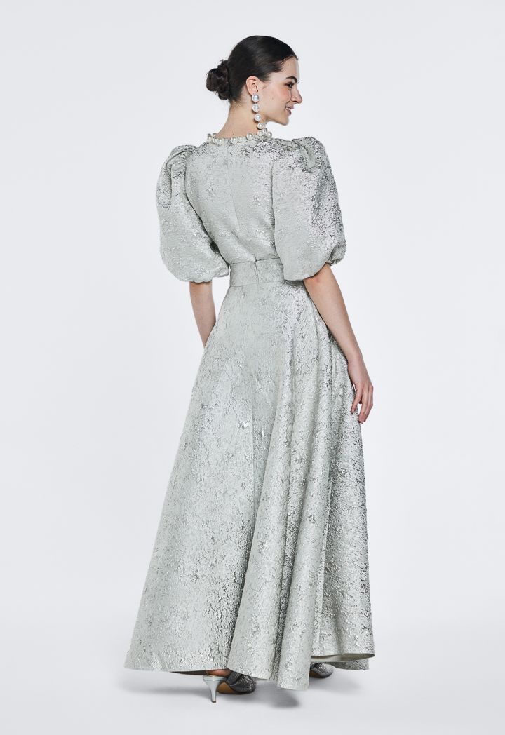 Metallic jacquard skirt clearance