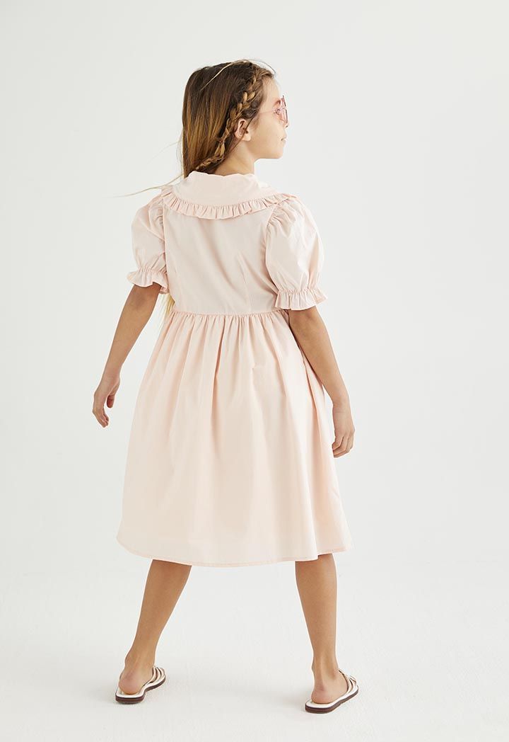 Embroidered Ruffled Dress