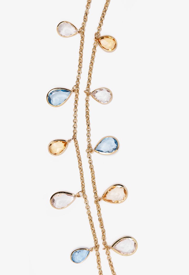 Multicolor crystal necklace hotsell