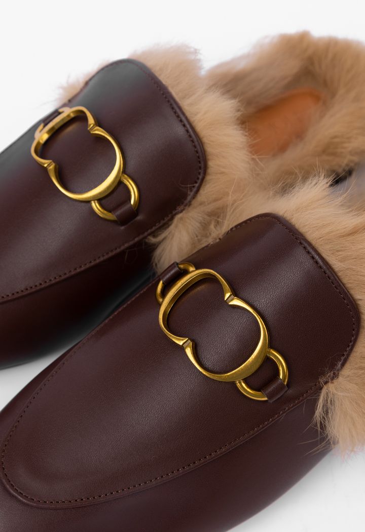 Furry mules hotsell
