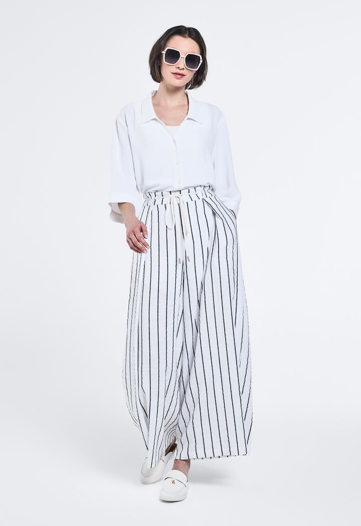 Striped palazzo pants new arrivals