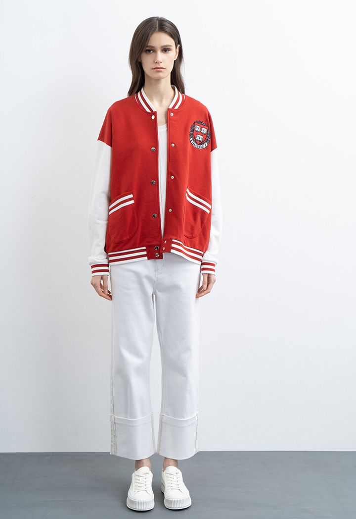 Striped bomber jacket cheap