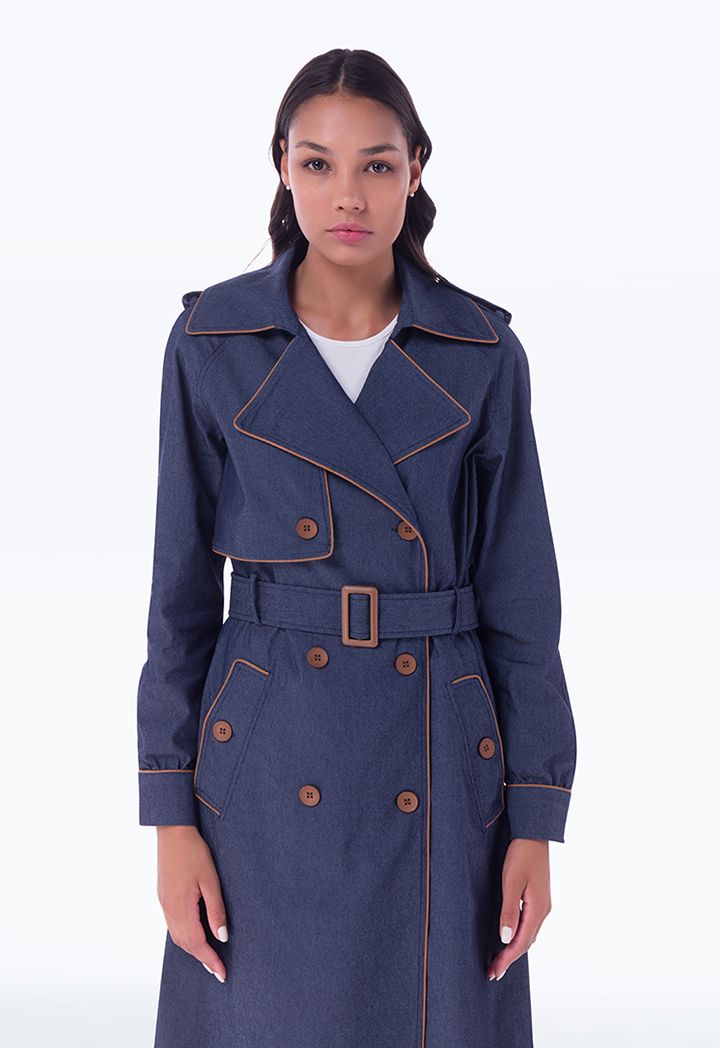 Maxi denim coat shop