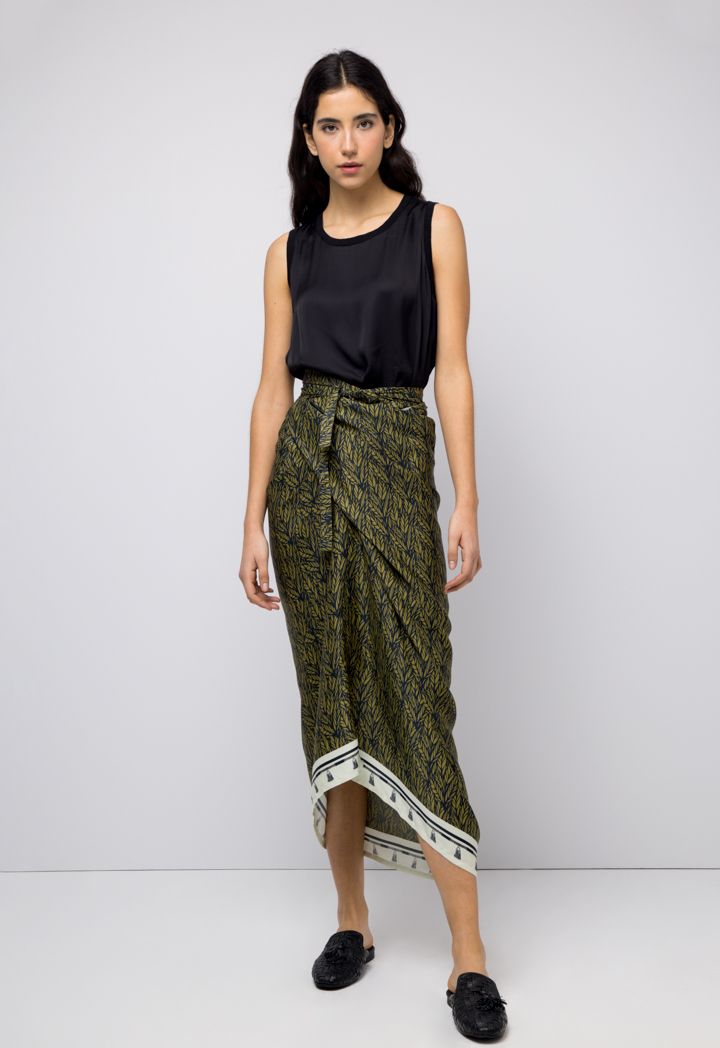 Long wrap maxi skirt store