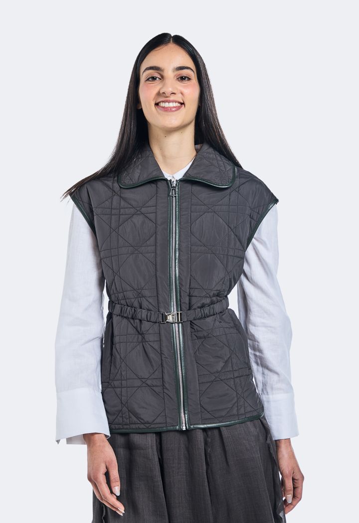 High Low Quilted Vest