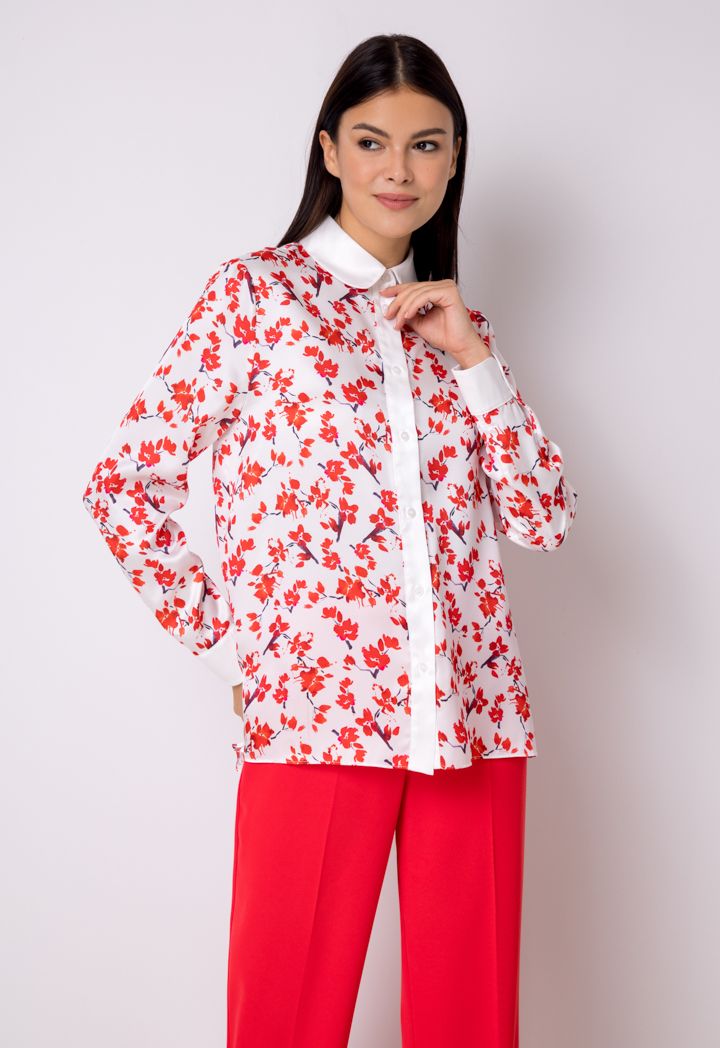 Printed Loose Fit Long Sleeve Shirt