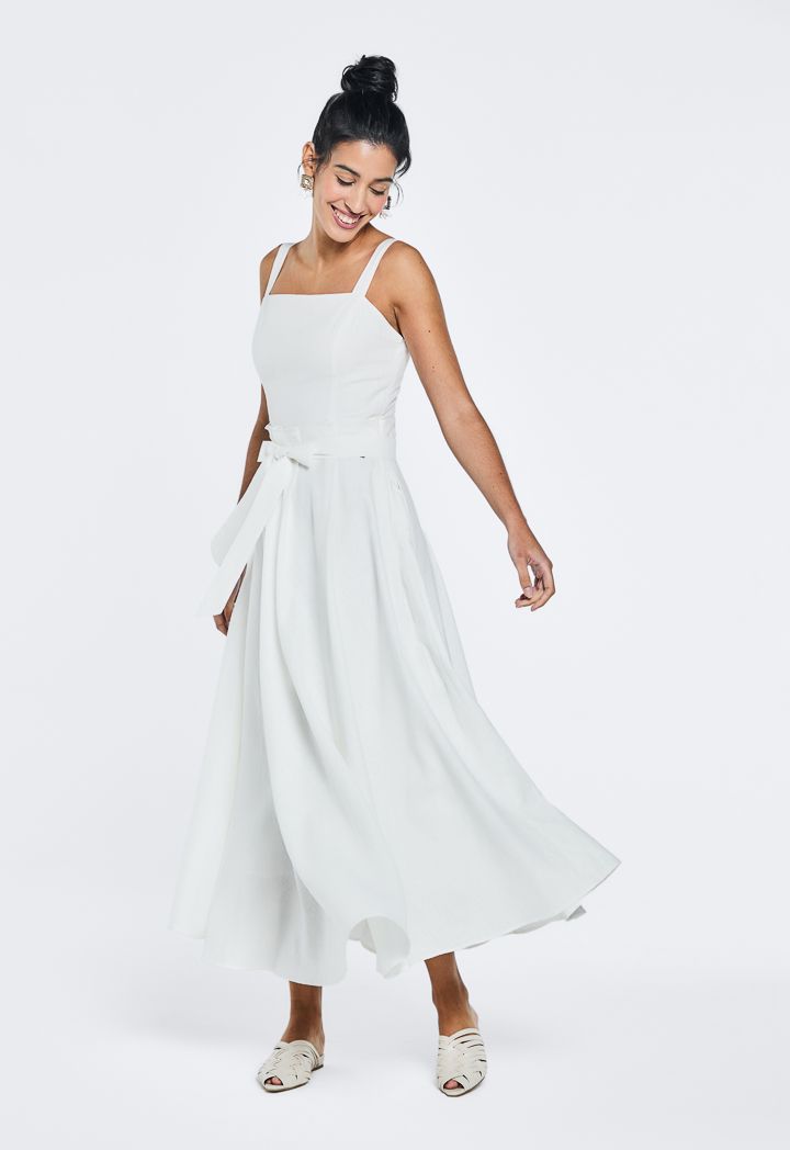 Flare box pleat dress online