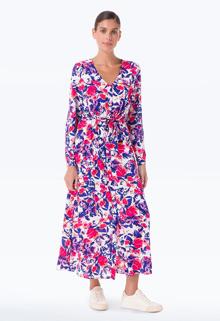 Floral Colorful Tiered Maxi Dress Sale