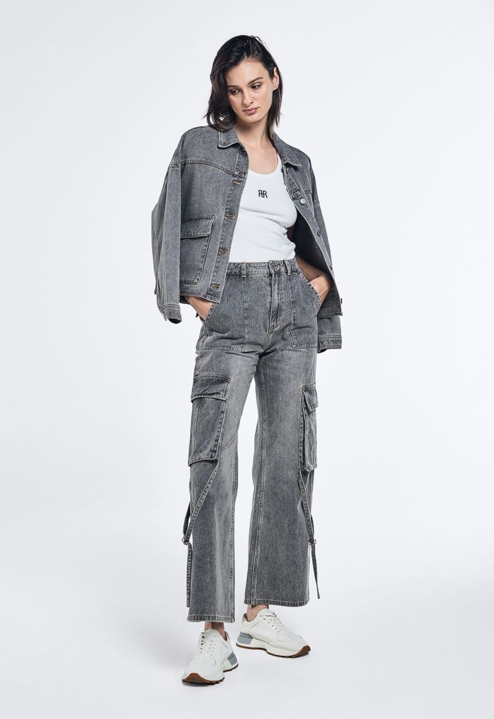Multi pocket jeans pants online